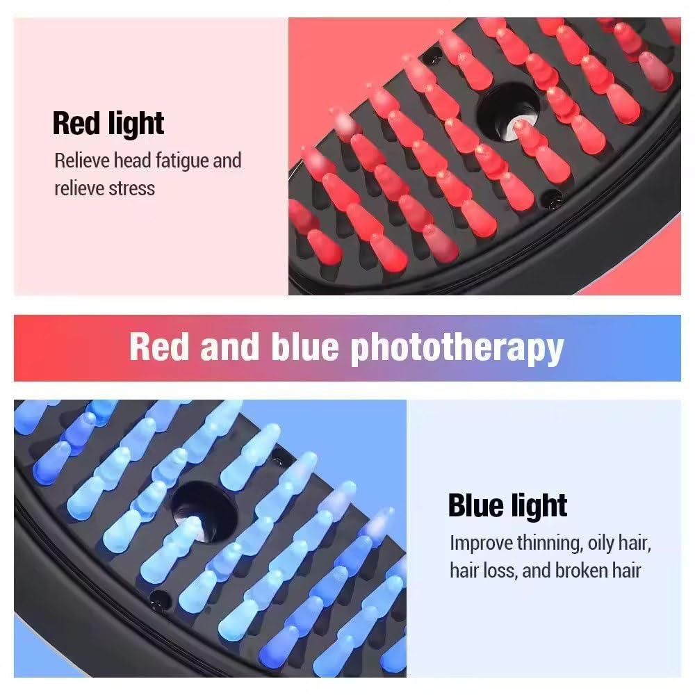 Electric Red & Blue Light Therapy Scalp Massager Comb