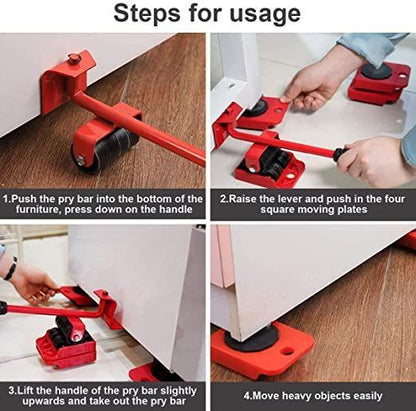 Heavy Duty Furniture Shifting Lifting Moving Tool with Wheel Pads